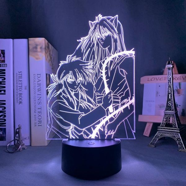 

night lights yu hakusho hiei led light for bedroom decor gift nightlight anime 3d lamp kuronue
