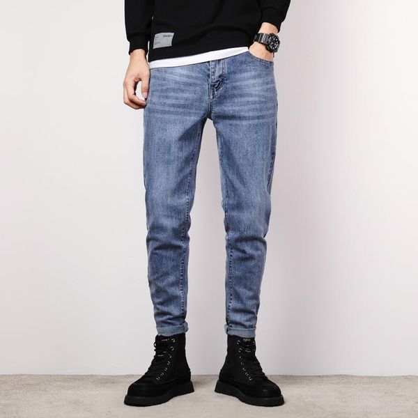 

men's jeans 2021 baggy cargo fashion harem cotton streetwear harajuku jean pants joggers casual denim trousers male 36 38, Blue