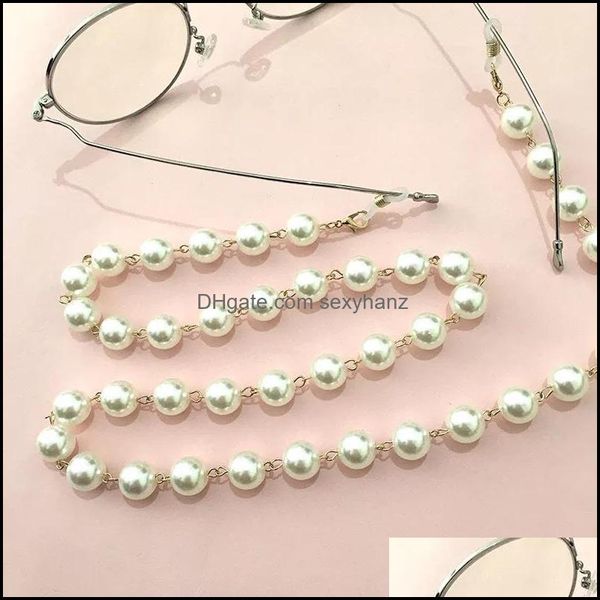 Halsketten Anhänger Schmuck Mode Perle Lanyard Halskette Brillenhalter für Frauen Augenzubehör Brillengurte Kordel Sonnenbrille String Gi