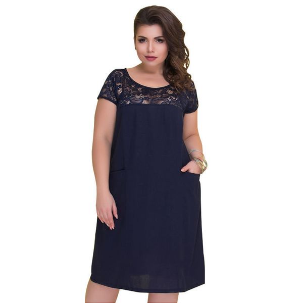 

dress spring europe woman women plus size 6l mode of women's knee-length tie dressed xl xxl 3xl 4xl 5xl, Black;gray