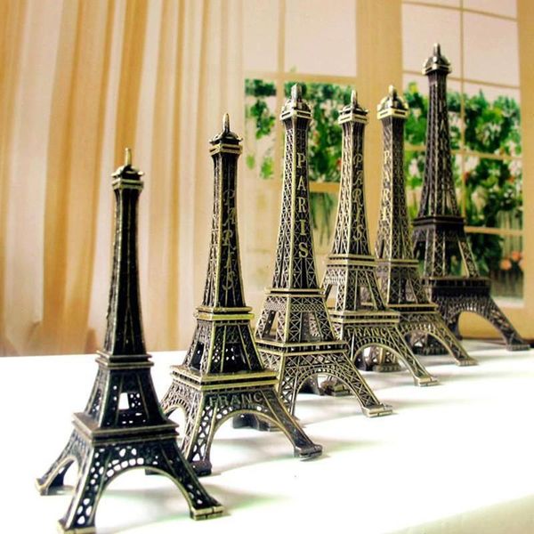 

decorative objects & figurines creative paris eiffel tower figurine statue vintage alloy model metal crafts bronze decor decoration accessor