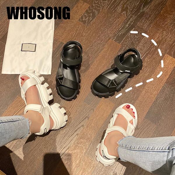 

summer women sandals girls soft beach ladies platform flats woman thick bottom shoes female casual brand 2021, Black