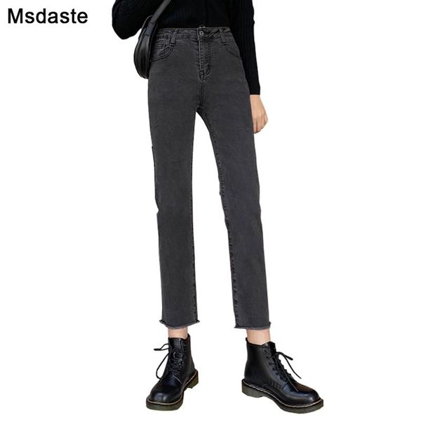 

women's pants & capris 2021 spring denim jeans for women plus size female fashion korean style lady jean trousers  4xl casual ladies, Black;white