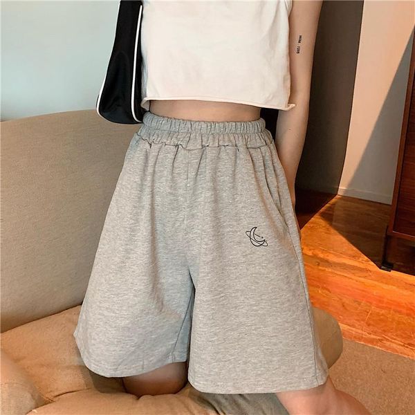 

women's shorts sports summer loose 2021 thin ins high waist slimming all-matching wide leg cargo fashionable, White;black