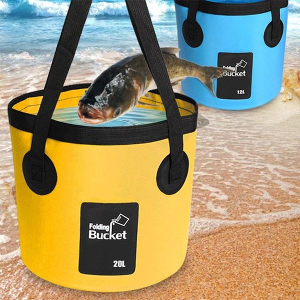 

storage bags 20l portable bucket water bag waterproof fishing folding