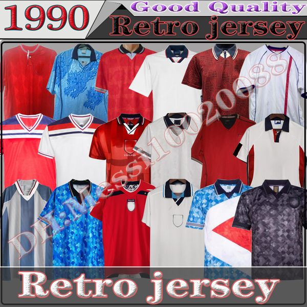 

classic retro soccer jerseys 1989 1990 1995 1996 1997 1998 beckham neville shearer sheringham gascoigne scholes owen fowler mcmanaman redkna, Black;yellow