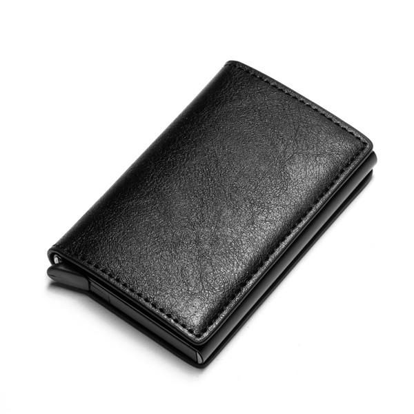 

card holders bycobecy rfid anti-theft holder men wallets money bag male vintage black short purse 2021 pu leather slim mini thin, Brown;gray