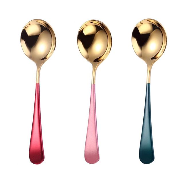 

2021 stainless steel 304 teaspoons korean cute coffee spoon tableware dinnerware kitchen dessert spoons