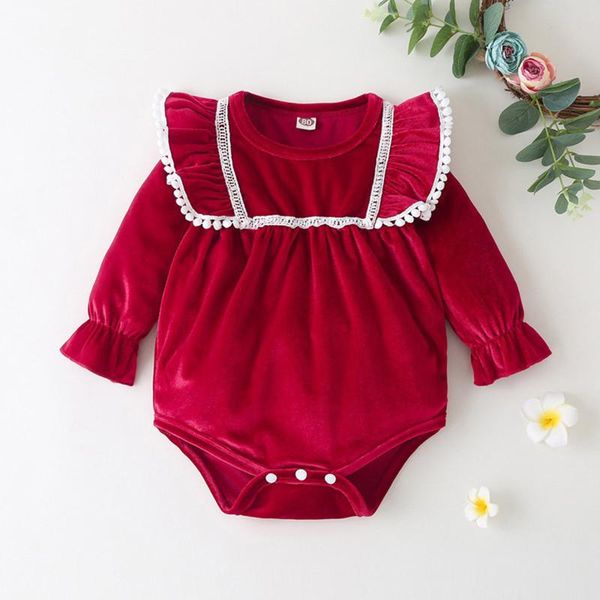 

rompers #50 baby clothes born infant kids girls soild jumpsuit outfit playsuit knitted long sleeve children, Blue