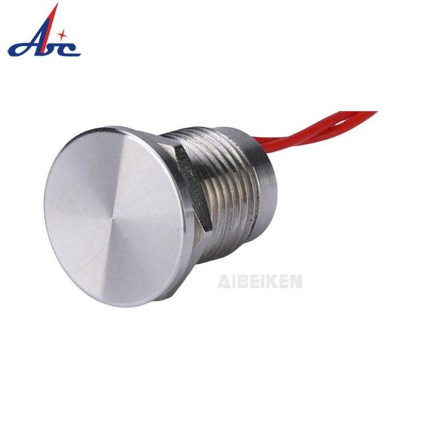 

smart home control abbeycon stainless steel no waterproof 12mm flat head momentary ip68 piezo switch with wire