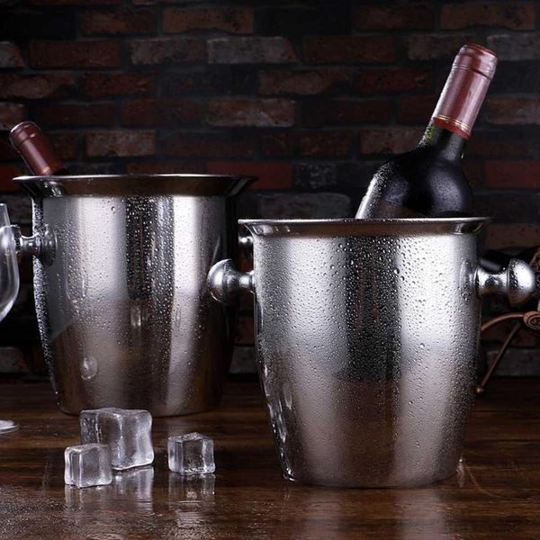 

ice buckets and coolers bucket stainless steel thickened wine cool champagne cooler for el bar ktvs