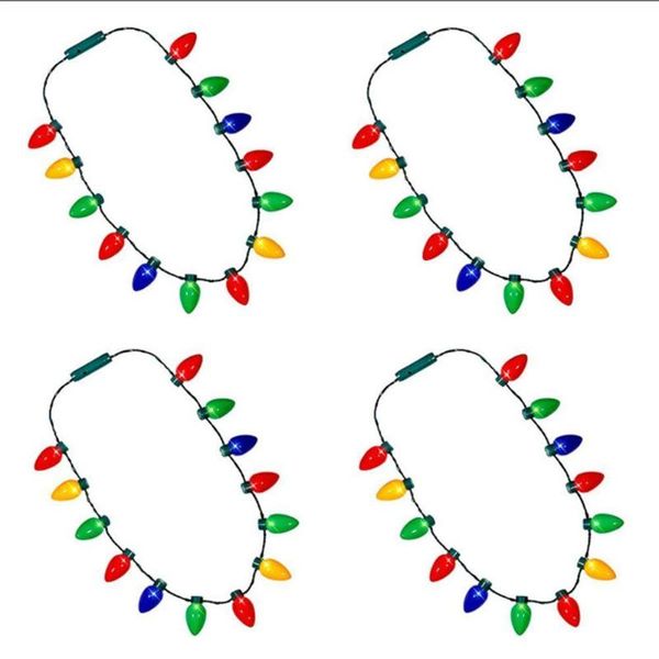 

party decoration led light up christmas bulb necklace glowing halloween pumpkin sweater accessories for home