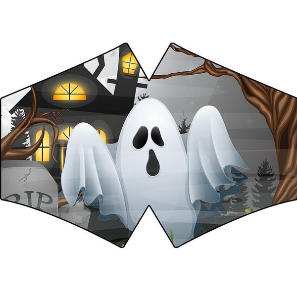 

halloween 2021 printed mask washable dustproof cotton