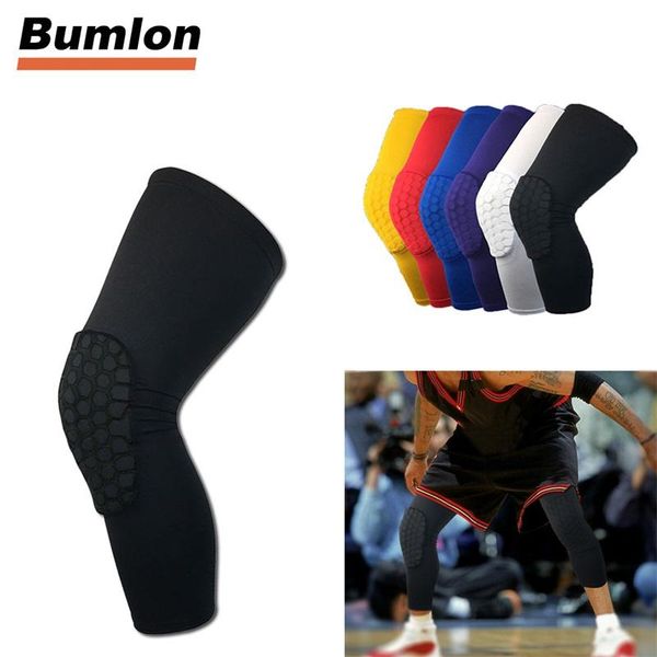 

elbow & knee pads 1pcs long football basketball brace support leg sleeve protector ski pad sport safety ht14-0005, Black;gray