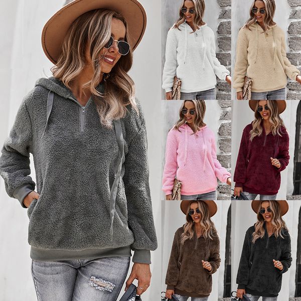 

independently developed and digned wool coat 2021 winter warm loose solid color sweater casual style, Black