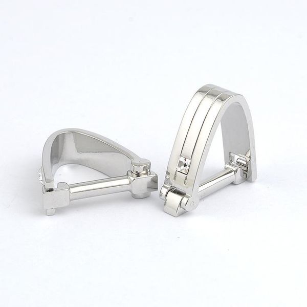 

cuff link and tie clip sets high-grade occident fashion triangle buckle french shirt cufflinks rhinestone men's business links gifts fo, Silver;golden