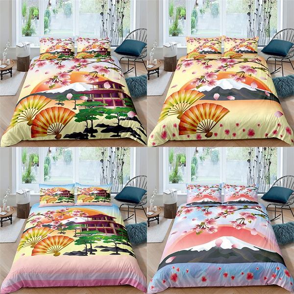 

home textile luxury 3d classical landscape print 2/3pcs comfortable duvet cover pillowcase bedding sets  and king size