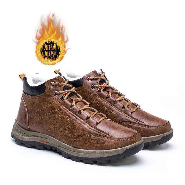 

2021 winter high cotton men's sho leather thickened warm fashion psh