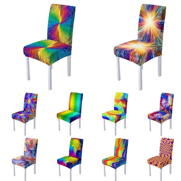 

chair covers 3d dazzle abstract stretch cover elastic for living room modern anti-dirty case spandex seat protector