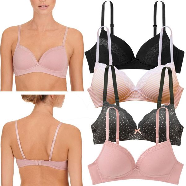 

bras women soft bra wirelightly padded underwear brassier everyday basic lingerie 34a 36a 38a 34b 36b 38b 36c 38c38c, Red;black