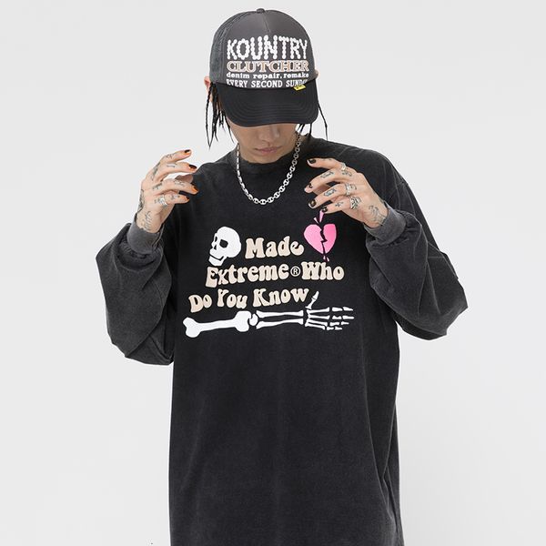 

men's hoodies & sweatshirts long-sleeve cotton of harajuku s t yniw, Black
