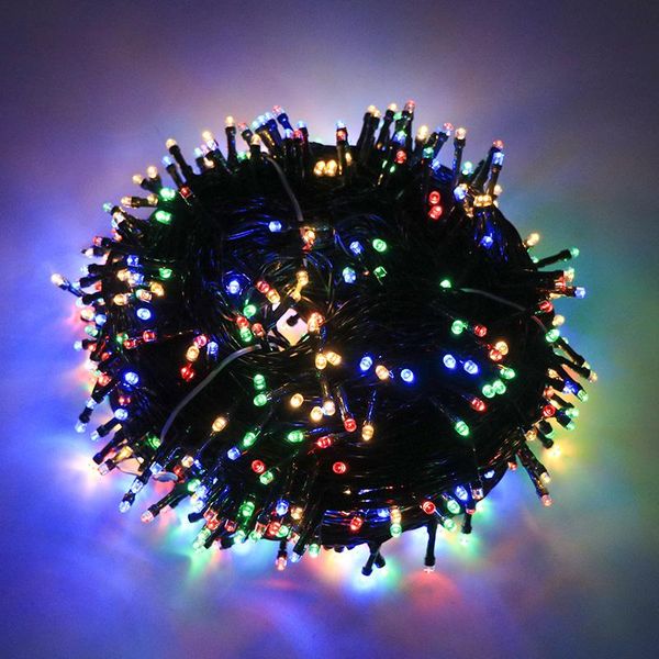 

strings thrisdar 20/30/50/100m led christmas string lights 300led gerrn wire fairy for home decoration xmas's tree wedding party