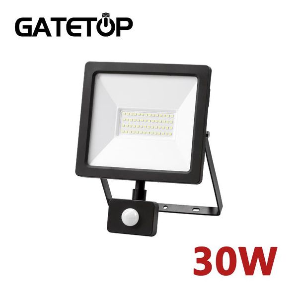 

floodlight 30w motion sensor cold white flood light 6000k human body induction lamp with pir reflector outdoor lighting floodlights