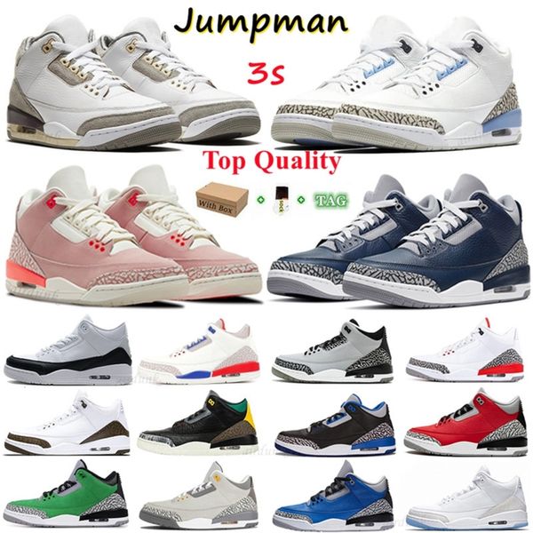 Jumpman 3 3s III Basketballschuhe Rust Pink White Cement Tinker Georgetown Fragment Rivals Trainer Sport Sneaker mit Box urshoeszone