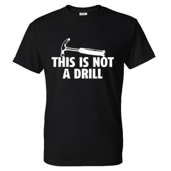 

running jerseys 2021 summer letter pattern this is not drill t-shirts for men o neck pure cotton t shirts funny hammer humour shirt, Black;blue