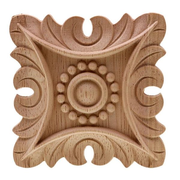 

wall stickers vintage unpainted wood carved corner onlay applique frame background home furniture cabinet door decor decoration