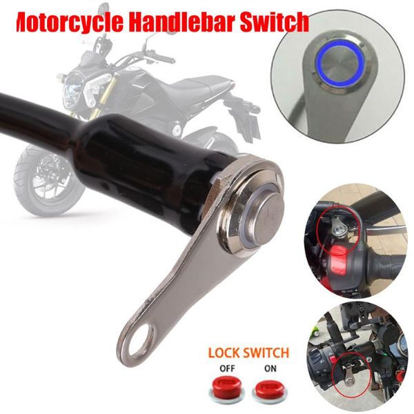 

handlebars 12v led ip65 60cm aluminum alloy waterproof motorcycle handlebar switch reset manual return button engine on-off