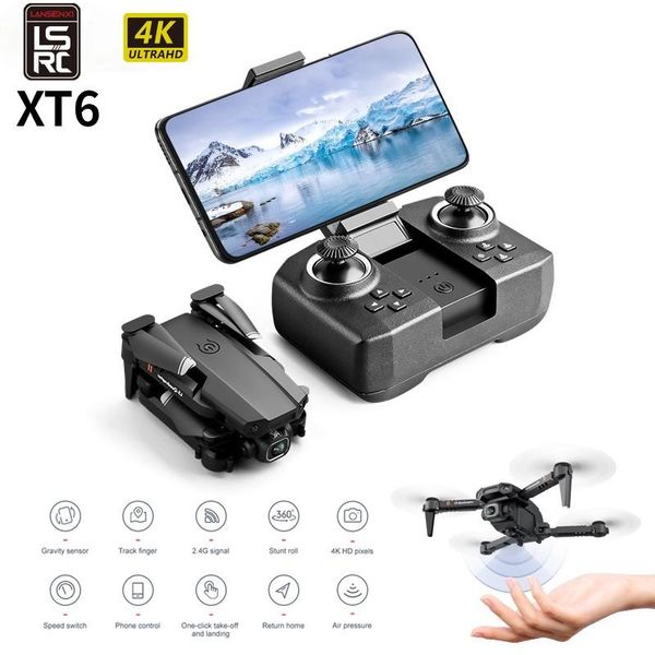 

rc quadcopter helicopter drone wifi fpv 2.4g hold foldable arm - wide angle hd 4k dual camera height mode rtf toys drones
