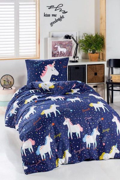 

bedding sets junior duvet cover set single size magicunicorn navy ep-022031