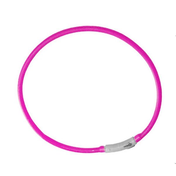 

dog collars & leashes led light collar usb rechargeable adjustable pet safety shining outdoor neckwear lx9c