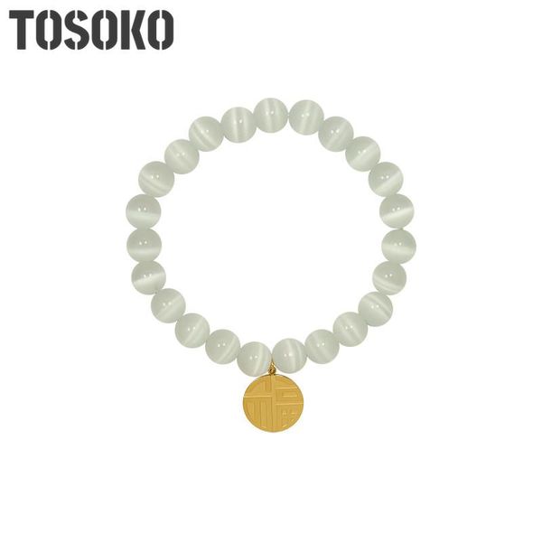 

charm bracelets stainless steel jewelry geometric round brand opal bracelet women's fashion elastic hand rope bse241, Golden;silver