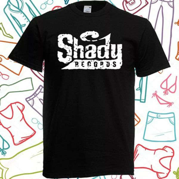 

shady records symbol men's black t-shirt size s to 3xl, White;black