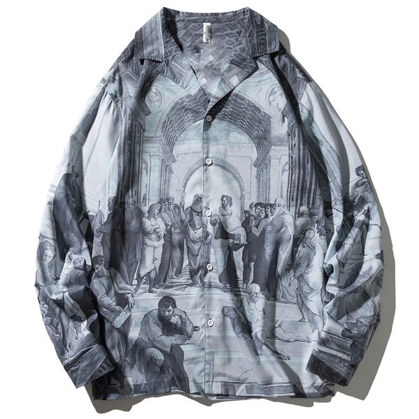 

designer trap star american retro mens casual shirt european and american palace luxury digital printing sweater large size -x, White;black