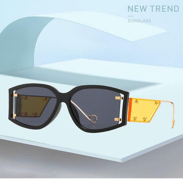 

sunglasses 2021 fashion shield for women men vintage sun glasses uv400 hip hop punk wacky eyewear test summer unisex, White;black