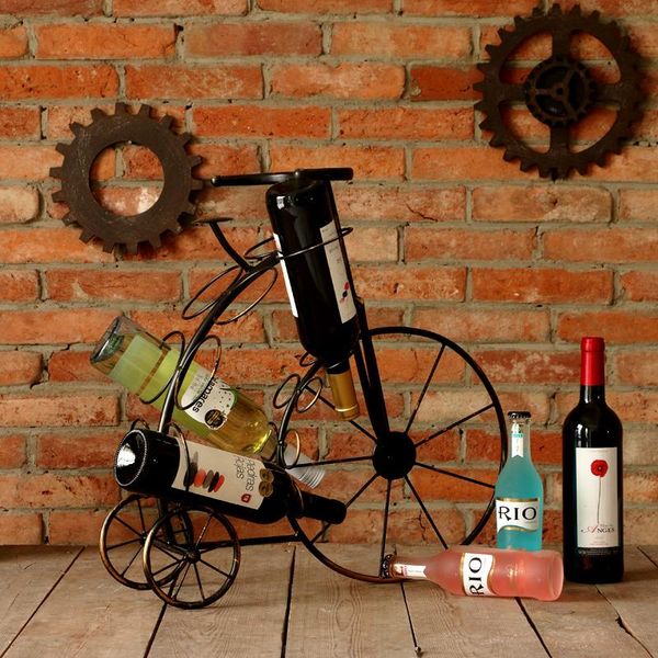 

tablewine racks vintage iron bicycle frame creative cafe bar deskdecoration rack