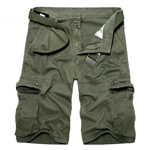 

men's shorts 2021 military men carrying shorts will see army green cotton short homme loose multi-pocket casual pants, White;black