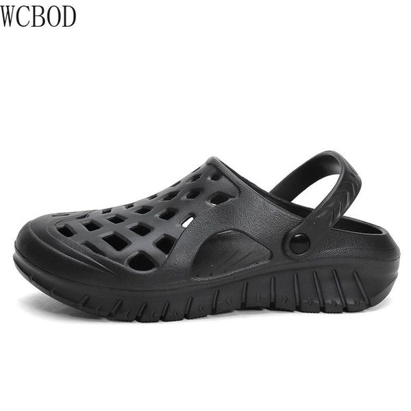 

sandals 2021 men summer hole shoes casual male water sandalia masculina, Black