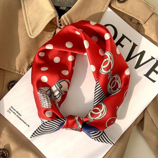 

scarves square 100% real silk scarf women bufanda shawls wraps for lady neckerchief dot foulard femme bandana pashmina fashion, Blue;gray