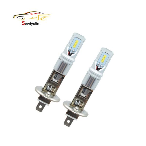 

car headlights h1 led bar auto lamps headlight bulb 80w 6000k white 3200lm headlamp car-styling 12v 24v light source for canbus