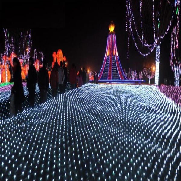 

lawn lamps 2*2m 200leds wedding party decoration led net string lights multi color 8 displays christmas outdoor