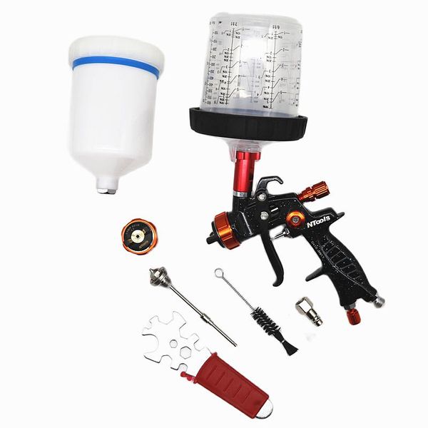 

professional spray guns gun with adapter and pps type h/o quick fix cup paint mixing 1.3/1.7mm air tool airbrush