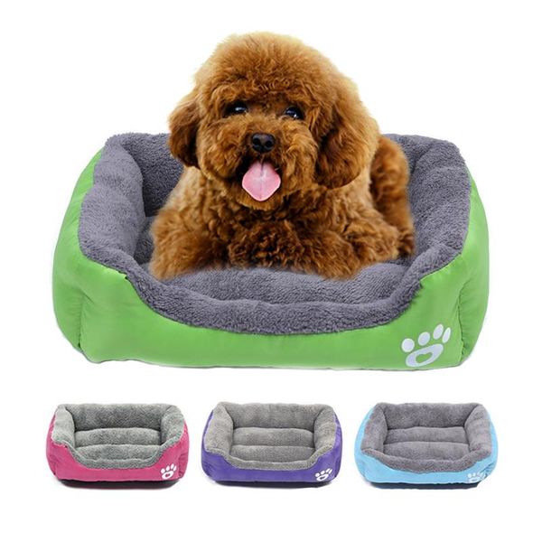 

kennels & pens dog's kennel winter warm flannelette cat's pad medium and small dogs cushion cat sofa dog beds pet supplies product