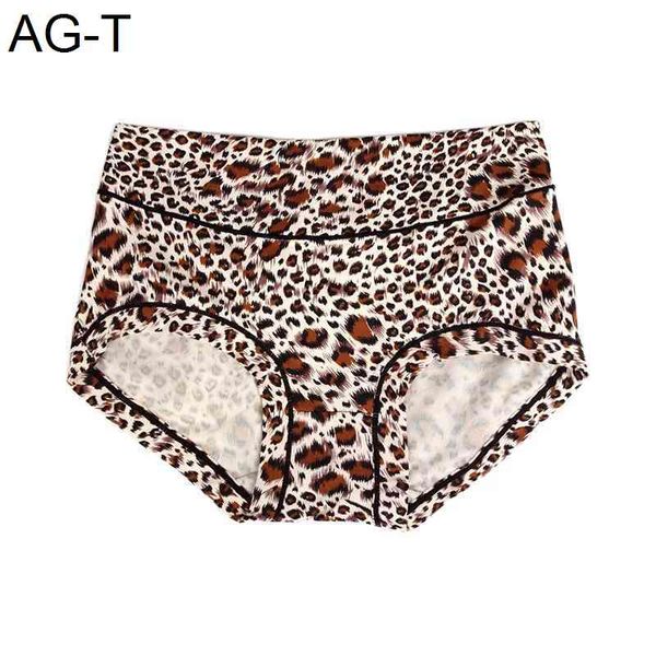 

bamboo fiber leopard women panties large size high waist silky seamless underwear breathable cotton crotch women's briefs, Black;pink