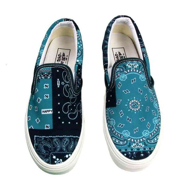 

longwankisi deconstructs one foot pedal shoes, men's splicing lazy cover, light iving low canvas shoes