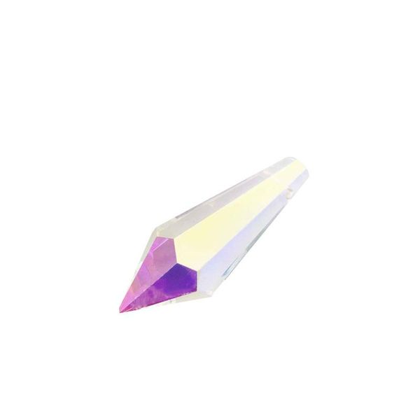 

chandelier crystal 38mm 50pcs ab glass u-drop prism icicle pendant for diy materials