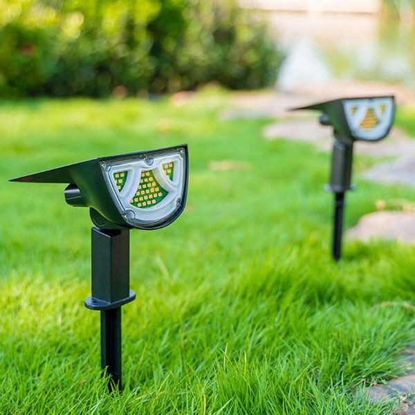 

sets led solar garden lights warm cold white outdoor lawn ground plug bright wall lamp dual purpose dropship wholesale lamps